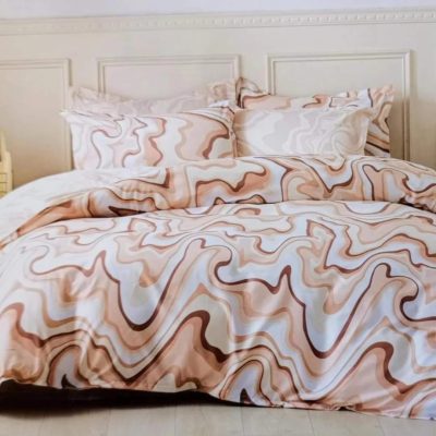 Lenjerie de pat O’llessya 4pcs Alb/Roz/Bej (V-85/30)