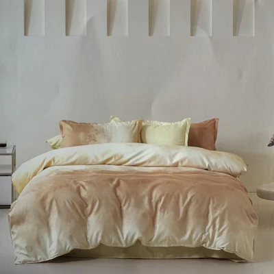 Lenjerie de pat O’llessya 4pcs Galben/Bej (V-85/14)